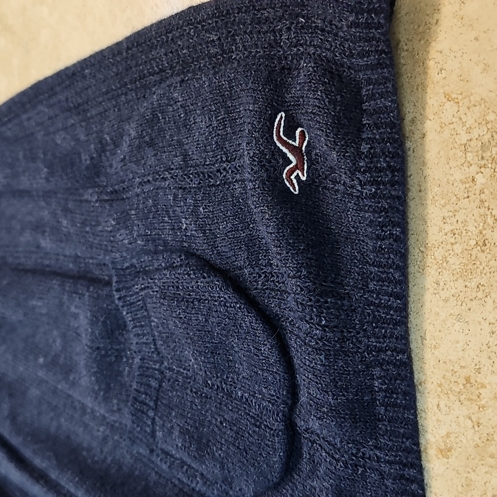 Y2K Vintage Hollister Dark Blue Babydoll Sweater Top - Picture 6 of 16
